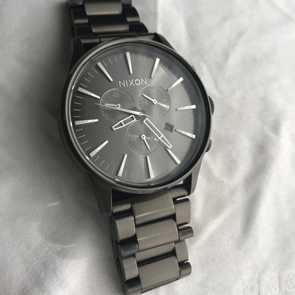 Nixon Sentry Chronograph Gunmetal Watch - Picture 3 of 10